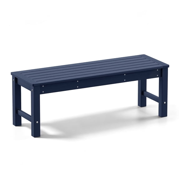 GONICHA HDPE Outdoor Bench, Weatherproof 2-Person Porch Bench for Park
