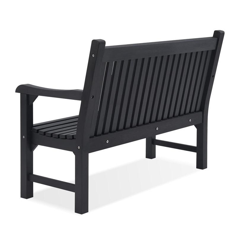 Psilvam Garden Bench, 2-Person Poly Lumber Patio Bench
