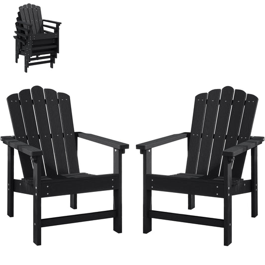 GONICHA Stackable HDPE Adirondack Chairs Set of 2