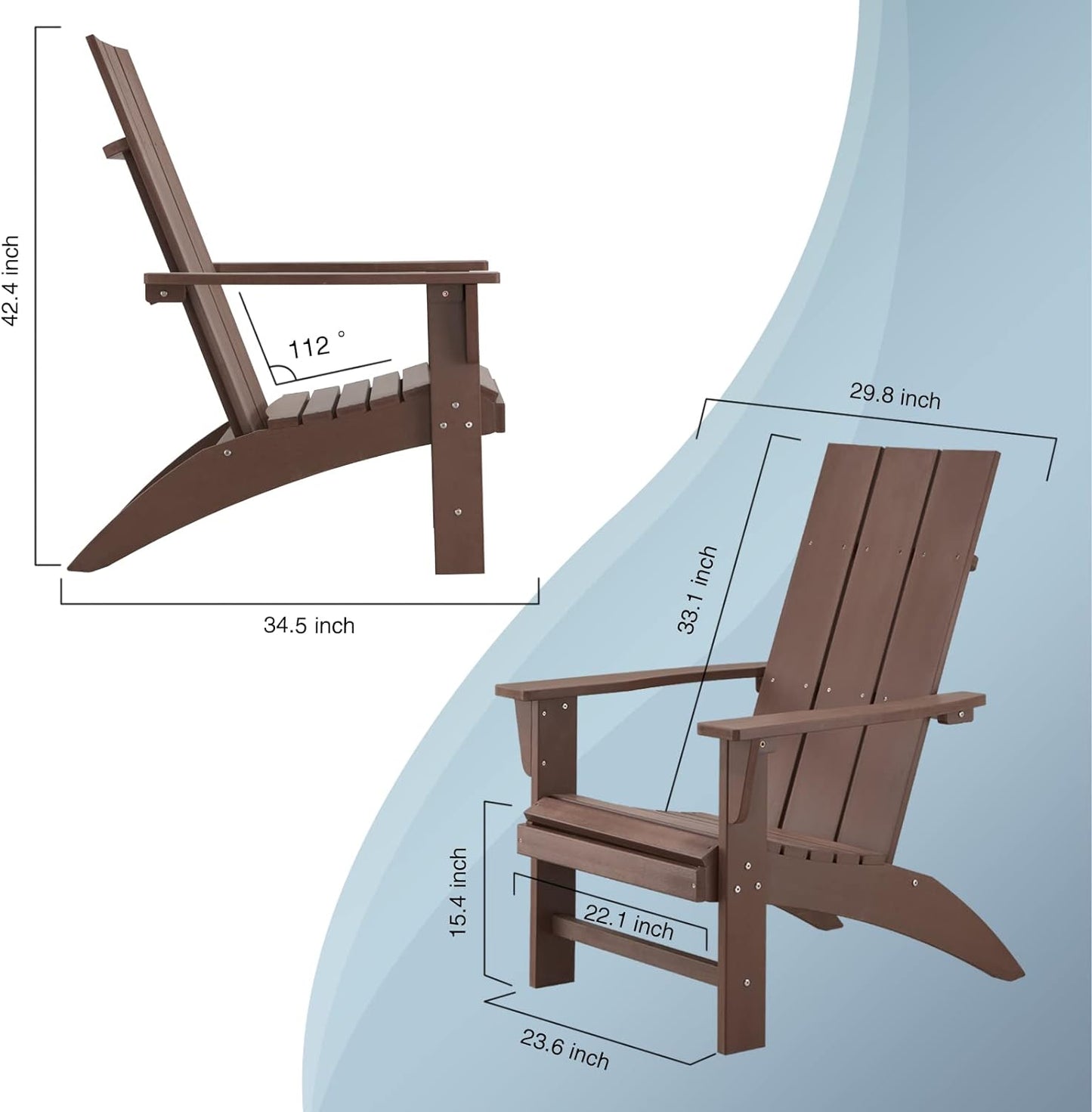 Psilvam Modern Adirondack Chairs