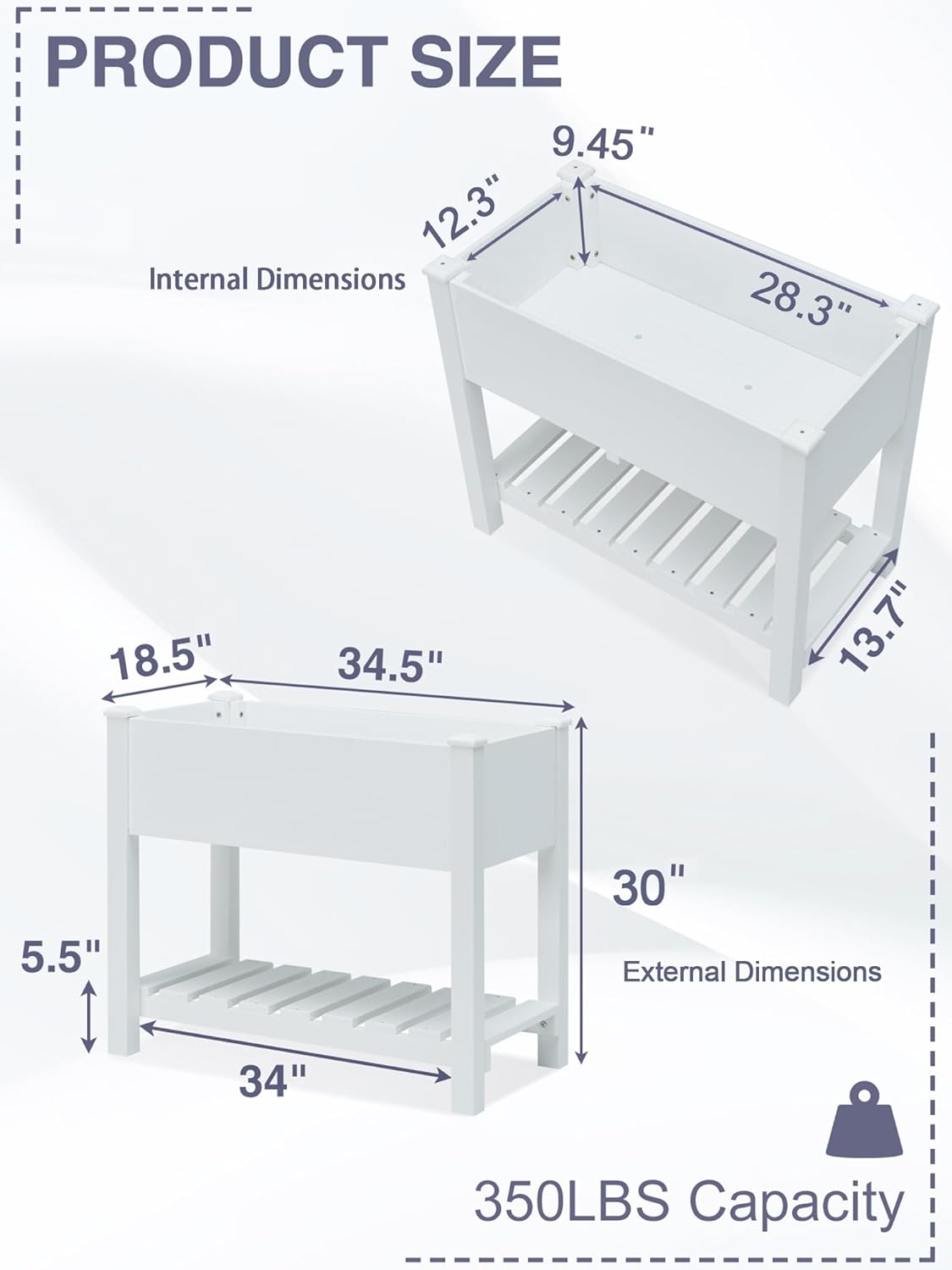 Psilvam Planter Box Raised Garden Bed