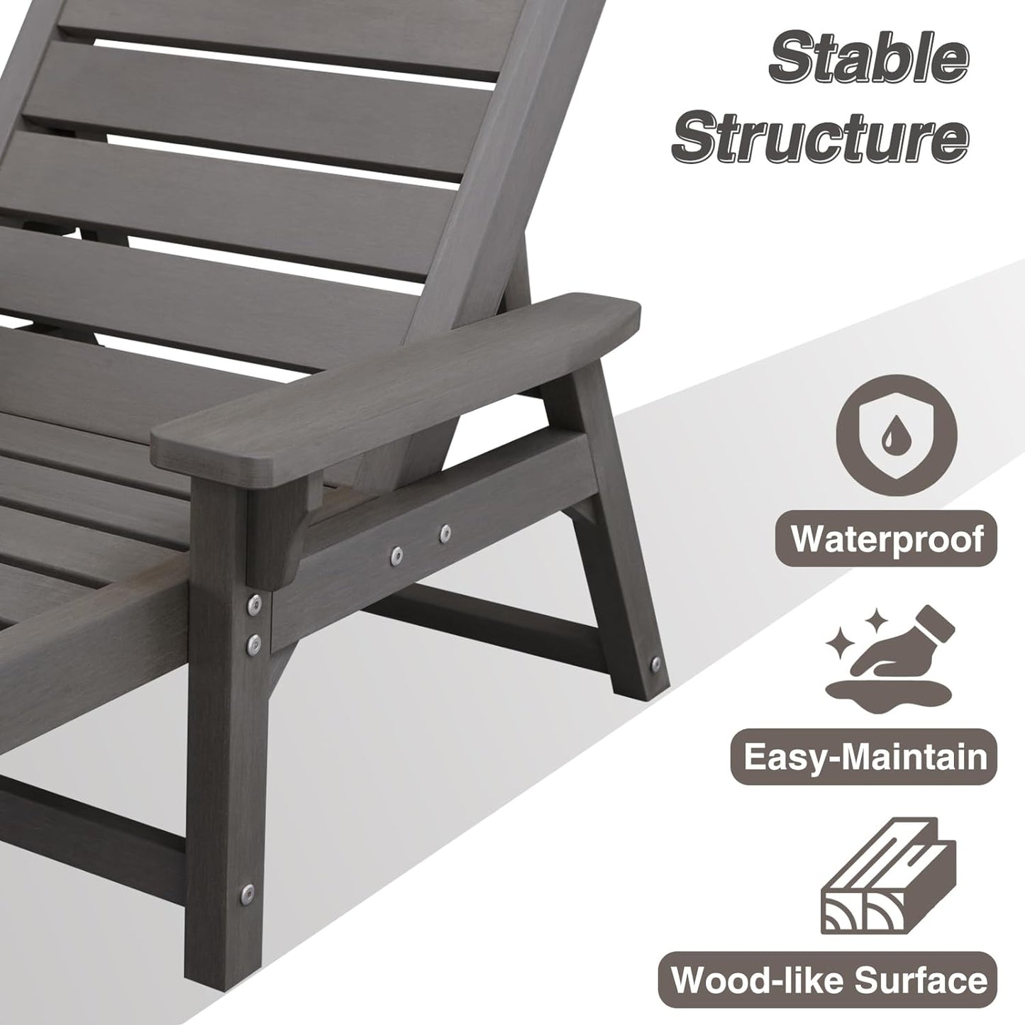 Psilvam Outdoor Chaise Lounge