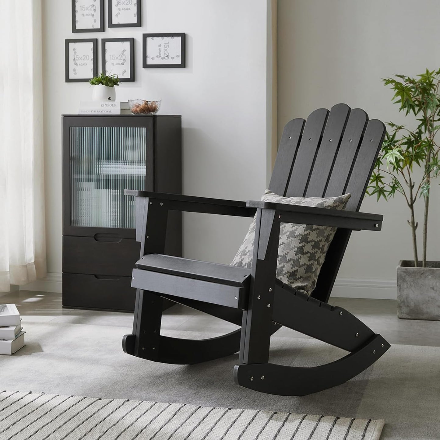 Psilvam Adirondack Rocking Chair
