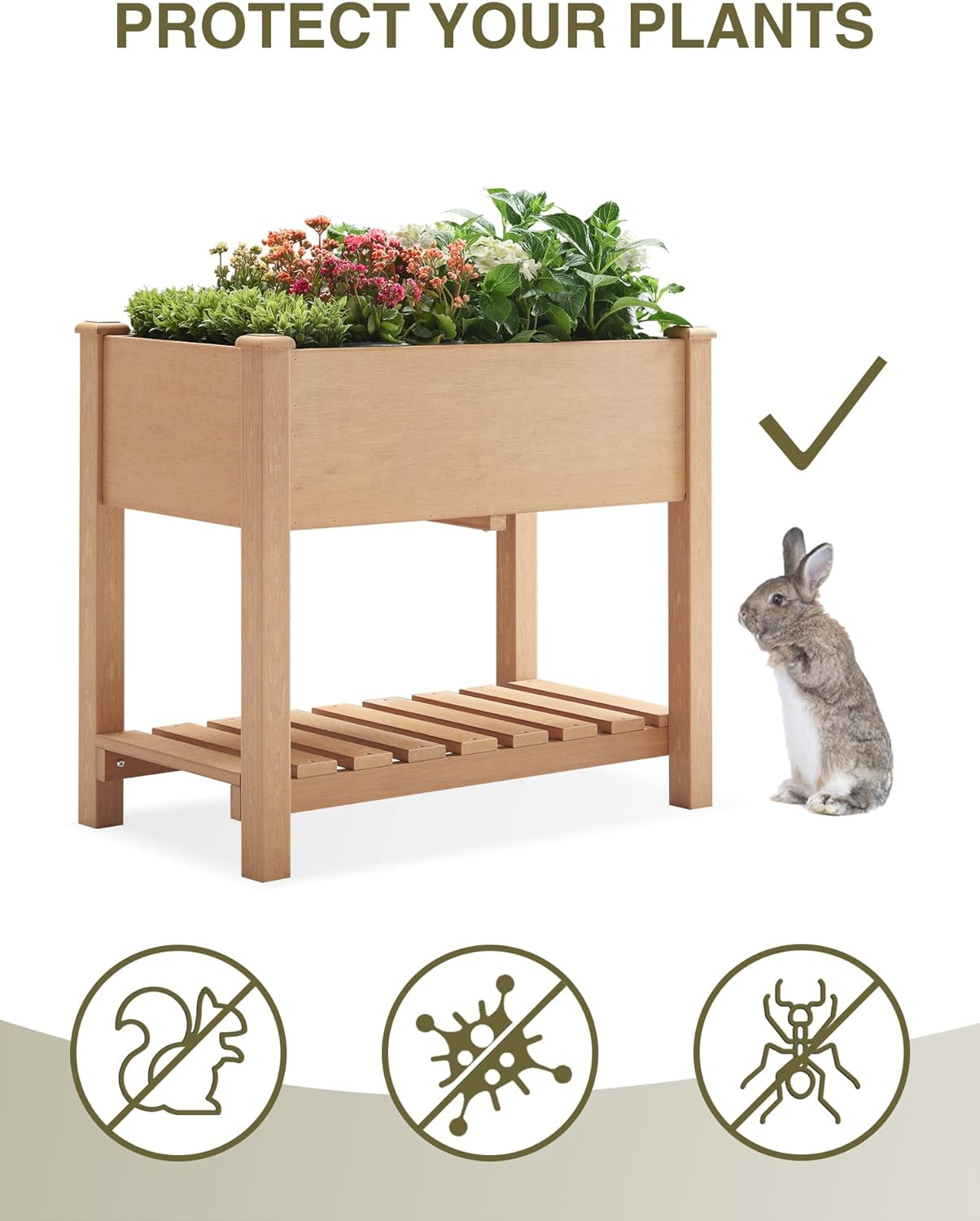 Psilvam Planter Box Raised Garden Bed