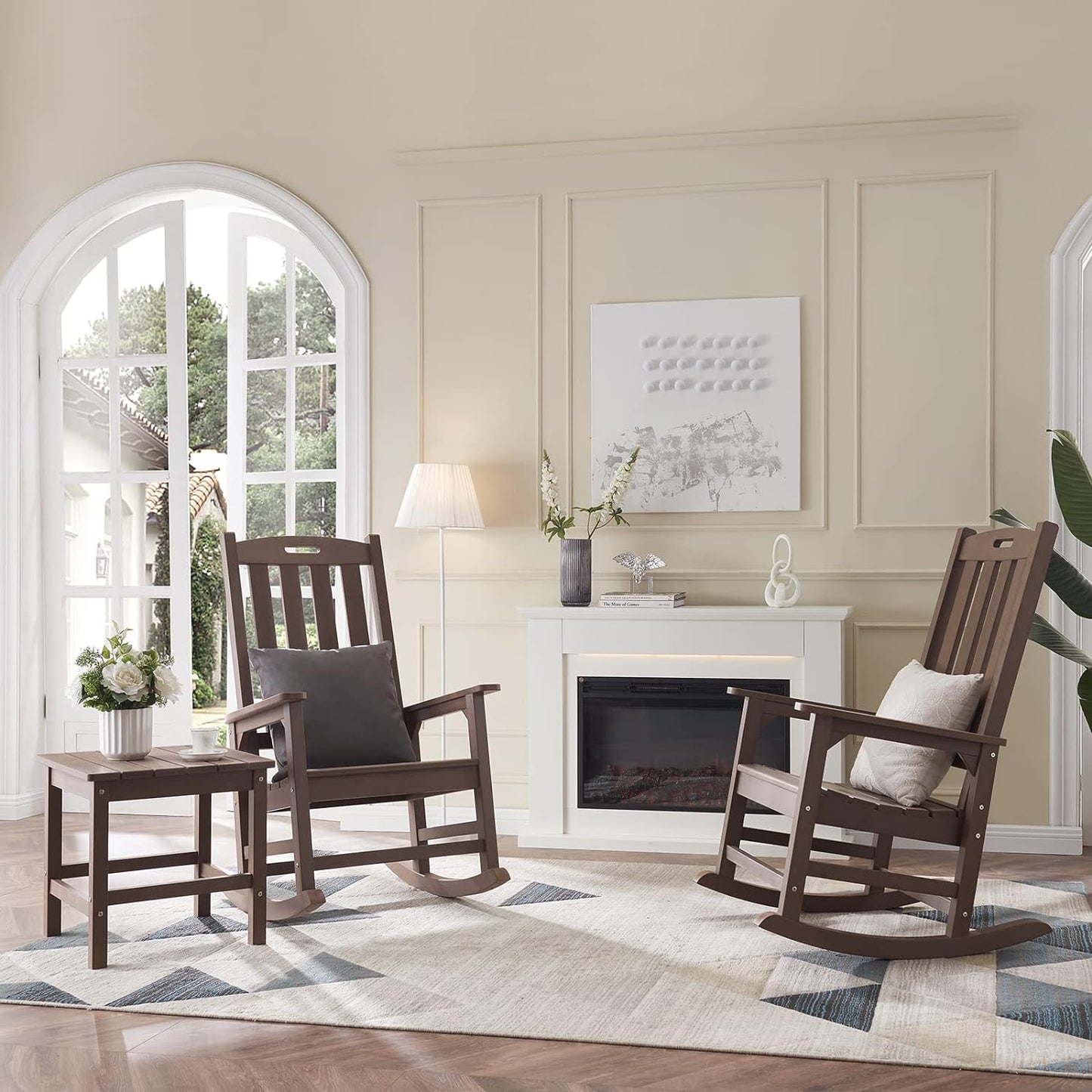 Psilvam Oversize outdoor side table 19.68"