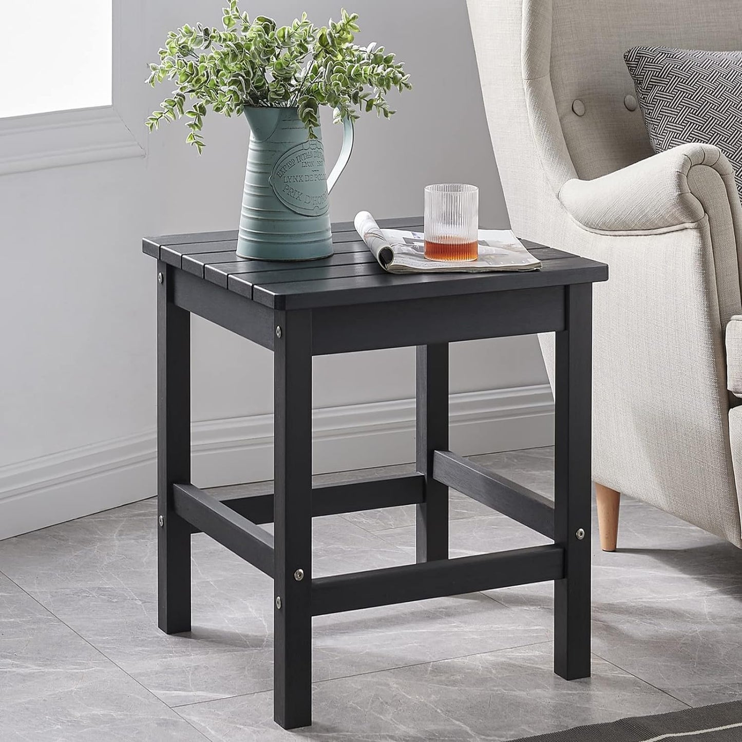 Psilvam outdoor side table 15.6"
