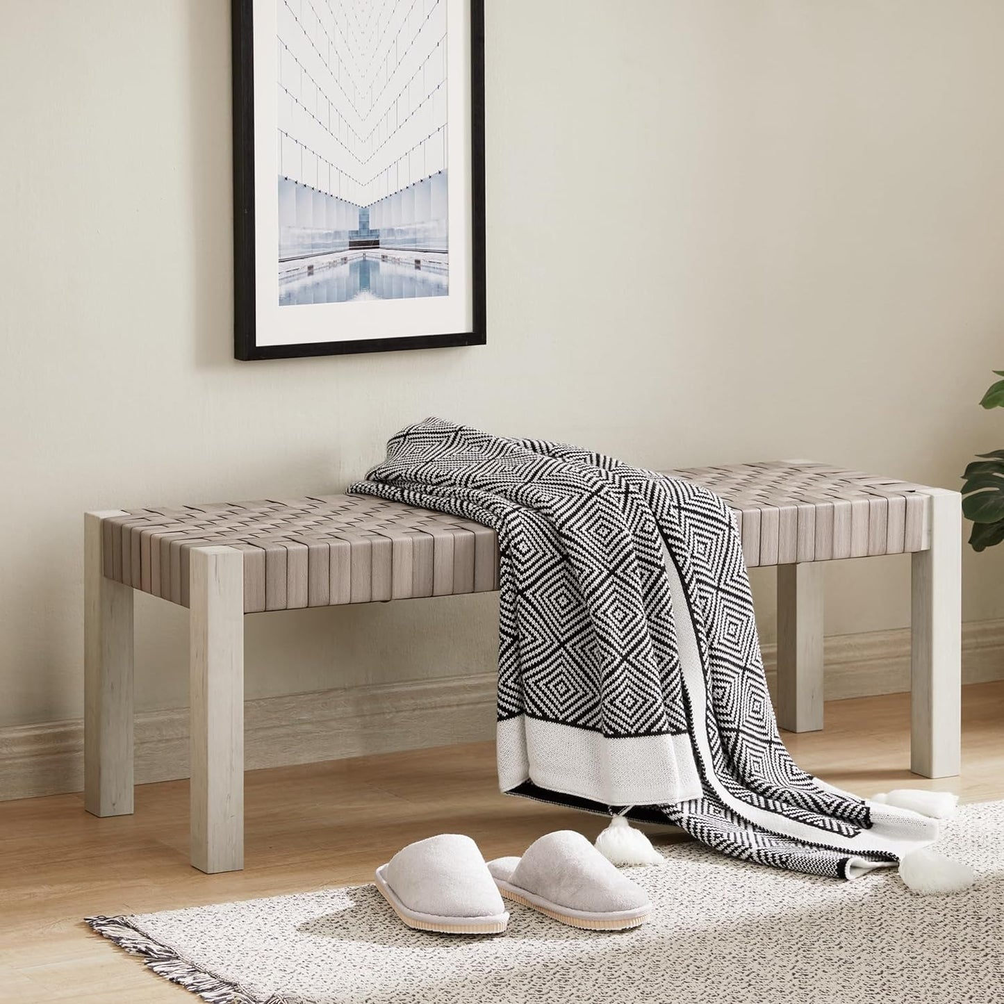 Psilvam Modern Outdoor Bench