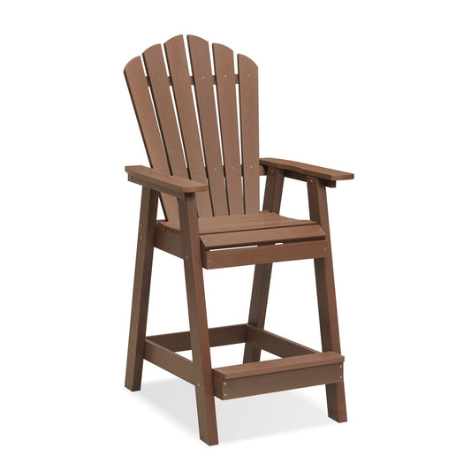 Psilvam Tall Adirondack Outdoor Bar Stool