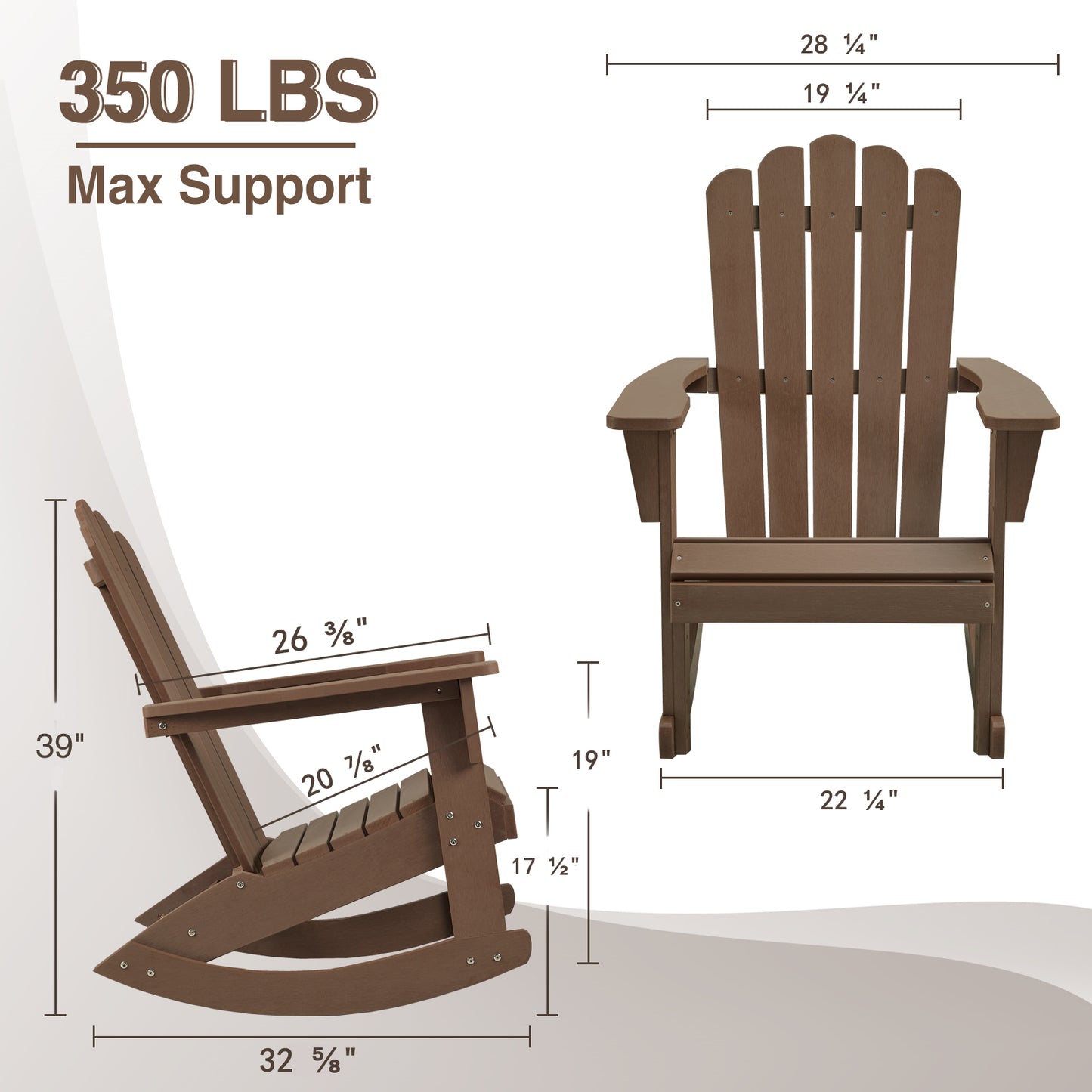 Psilvam Adirondack Rocking Chair