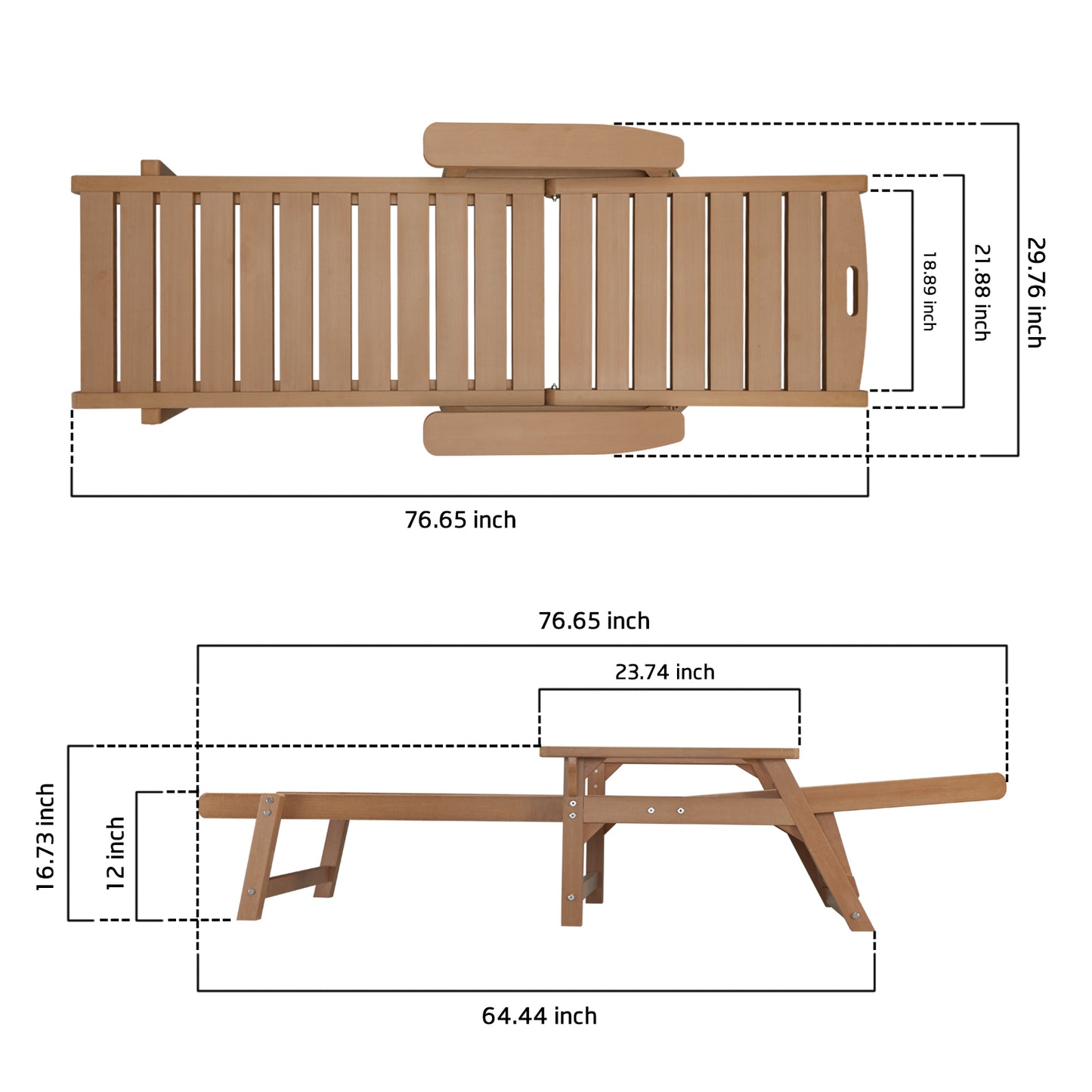 Psilvam Outdoor Chaise Lounge