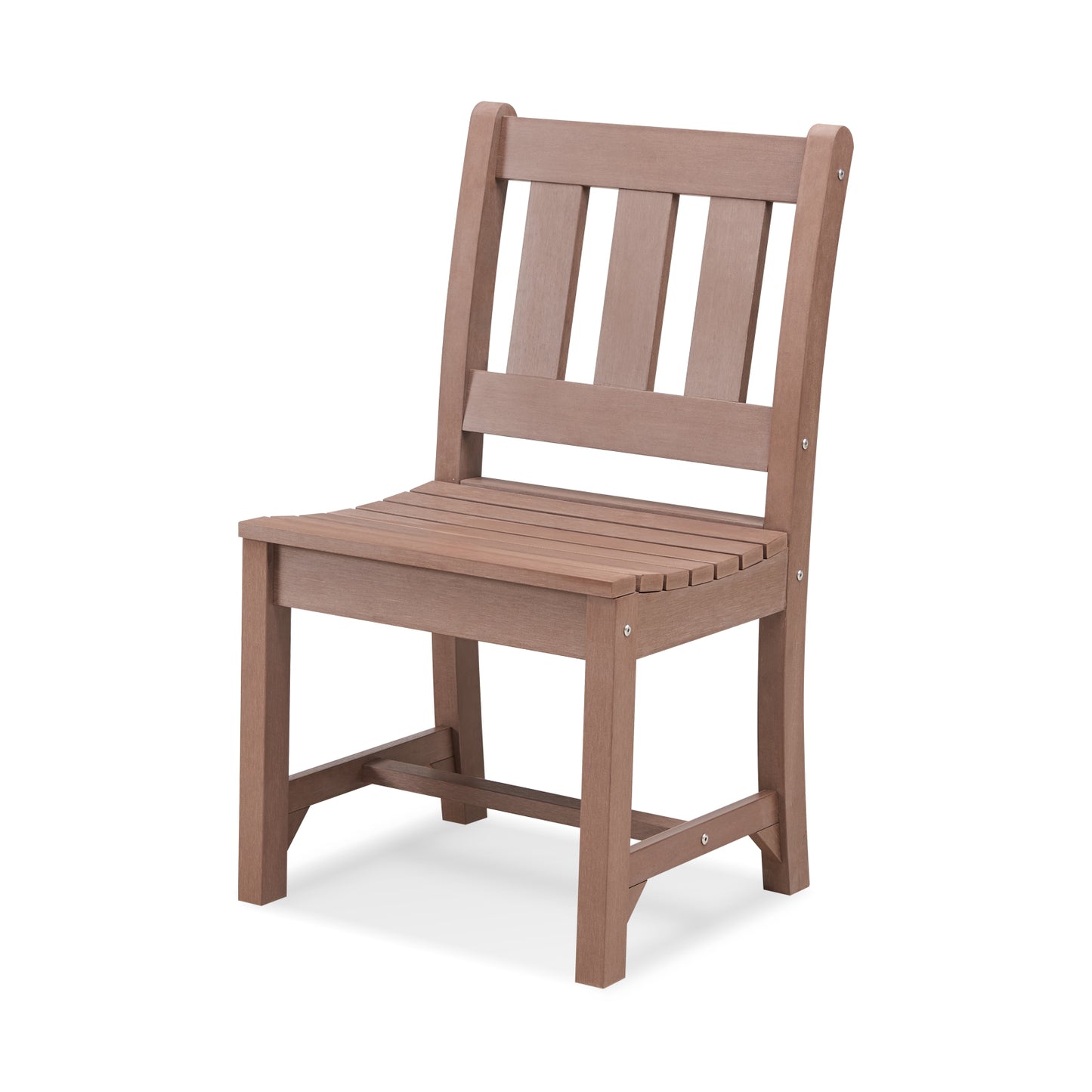 Psilvam 7-Piece Patio Dining Sets, Poly Lumber Outdoor Dining Set for 6, Weather Resistant Patio Table and Chairs Set That Never Rust, Suitable for Garden (1 Dining Table + 6 Patio Chairs, Brown)