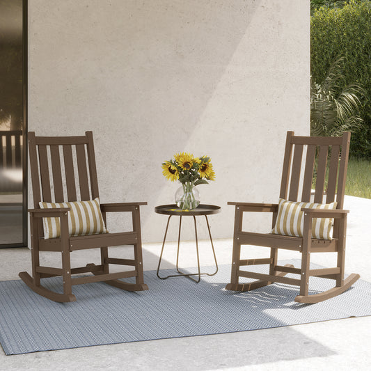 GONICHA HDPE Outdoor Rocking Chair Set of 2