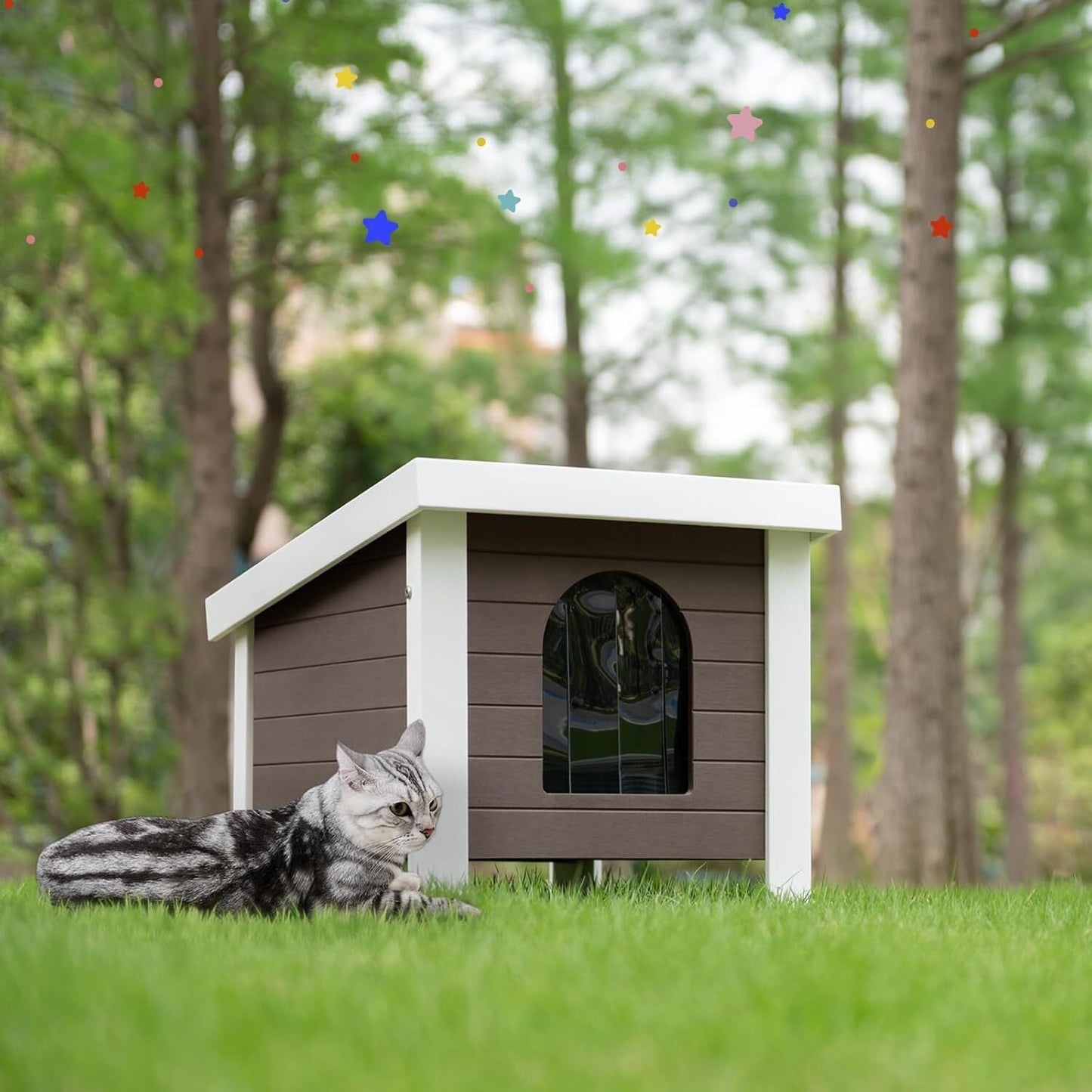 GONICHA 24 "Poly Lumber Outdoor Weatherproof  Cat House