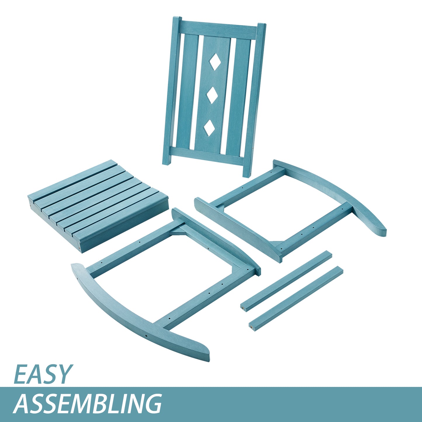 HDPE Oversized Outdoor Rocking Chair Porch rocking chair