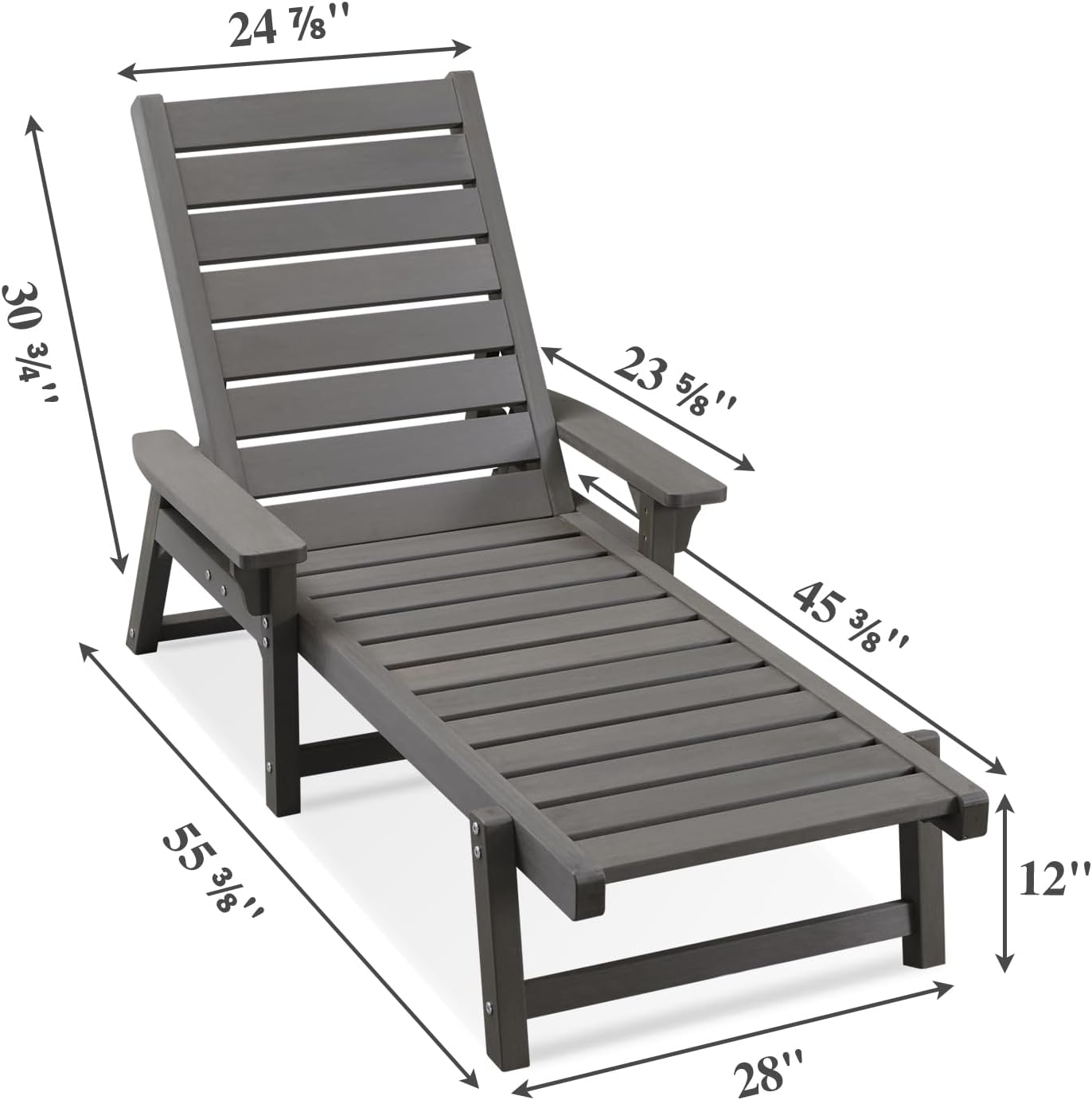 Psilvam Outdoor Chaise Lounge