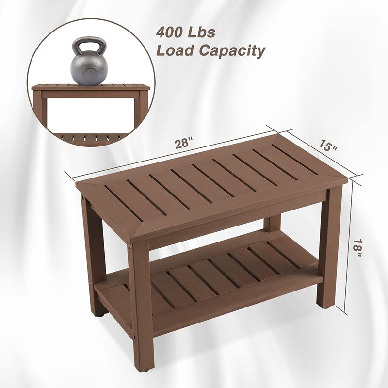 Psilvam Poly Lumber Shower Bench