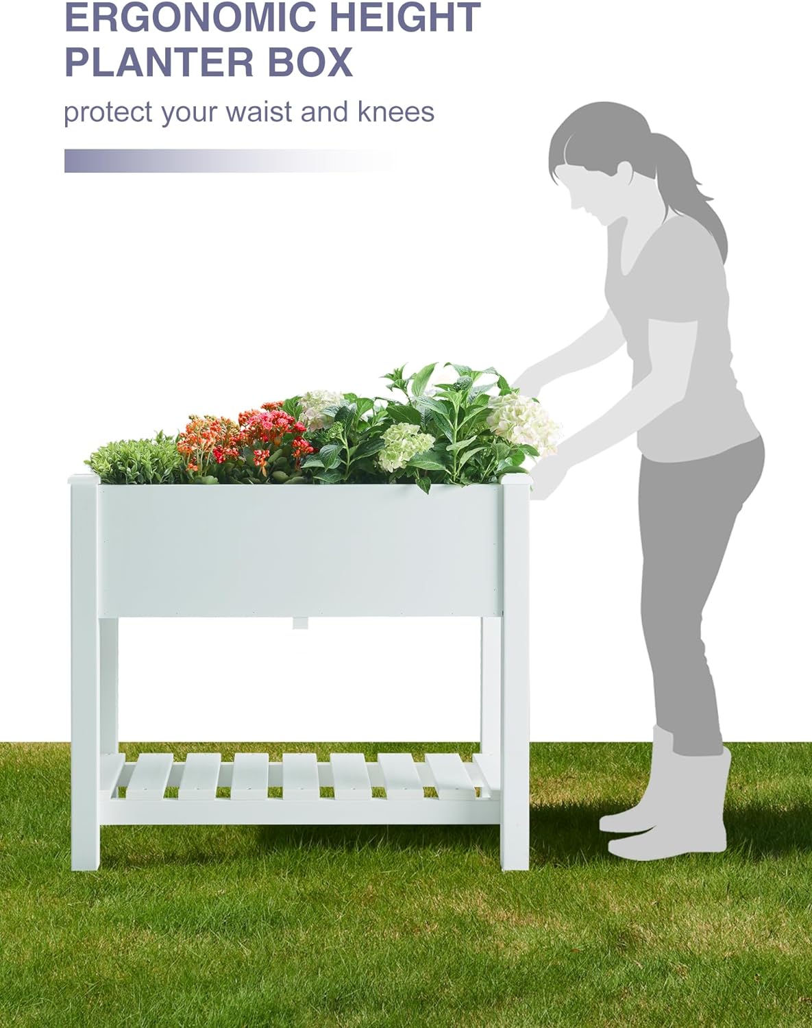 Psilvam Planter Box Raised Garden Bed