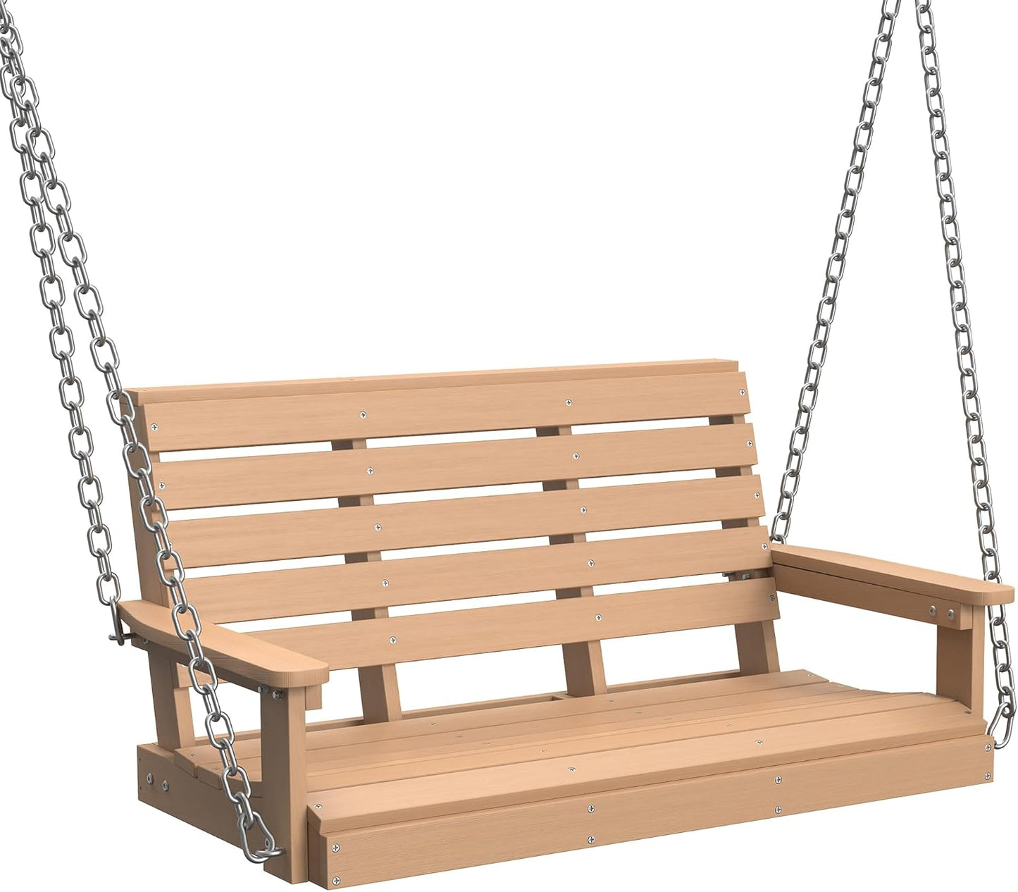 Kaleemen Porch Swing Poly Lumber Outdoor Hanging Swing Chair
