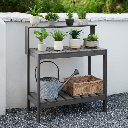 GONICHA Potting Bench, All-Weather Planting Table for Garden