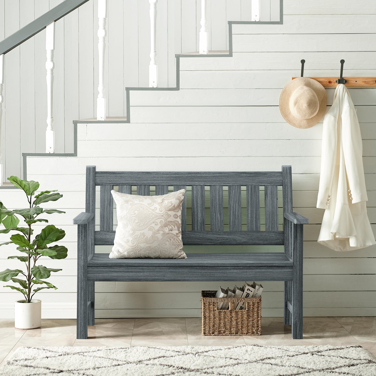 Kaleemen 2-Person All Weather Poly Lumber Outdoor Bench