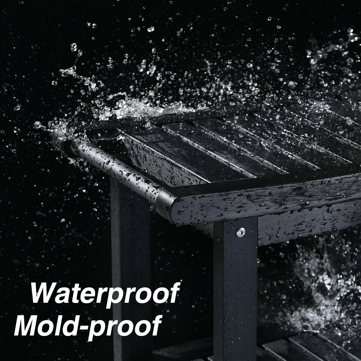 Kaleemen Shower Bench for Inside Shower with Handles, Waterproof Shower Stool with Storage Shelf & Anti-Slip Feet
