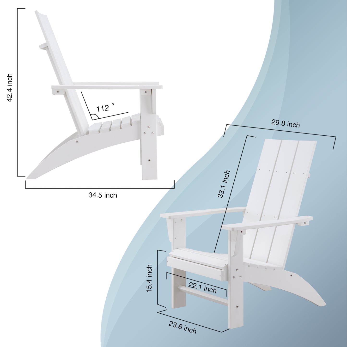 Psilvam Modern Adirondack Chairs